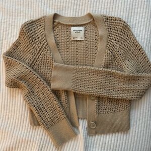 Abercrombie & Fitch Beige Knit Cardigan